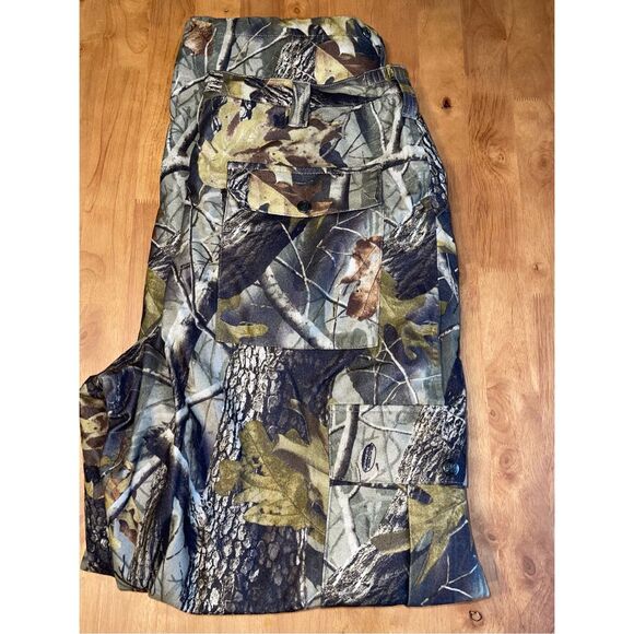 Woolrich Mossy Oak Break Up Camouflage Cargo Hunting Pants Mens Sz L Ankle Snaps - Picture 8 of 8